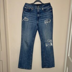 Lucky Brand Flare Distressed Blue Jeans